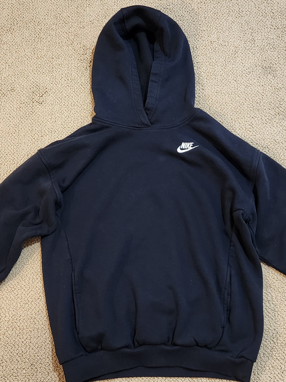 Brand New No Tags Boys Nike Black Pullover Hoodie Size Large